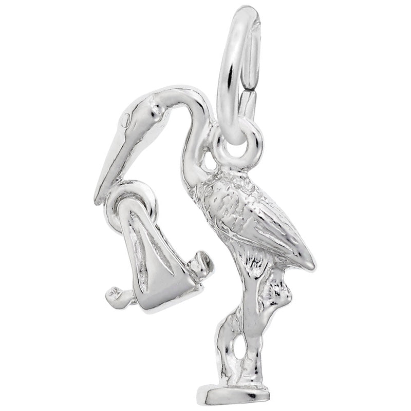 Rembrandt Charms - Stork Charm - 0564 Rembrandt Charms Charm Birmingham Jewelry 