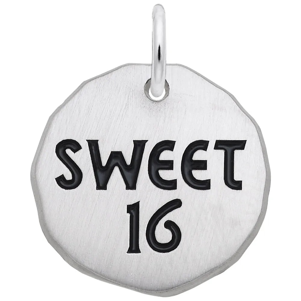 Rembrandt Charms - Sweet Sixteen Tag Charm - 8436 Rembrandt Charms Charm Birmingham Jewelry 