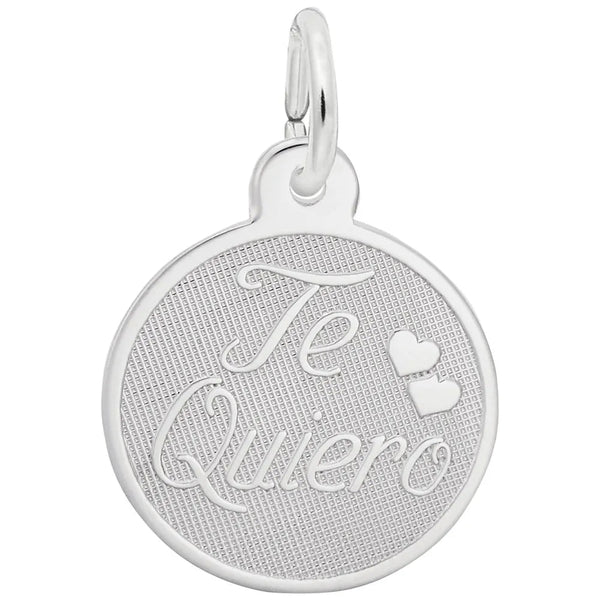 Rembrandt Charms - Te Quiero Disc Charm - 8376 Rembrandt Charms Charm Birmingham Jewelry 