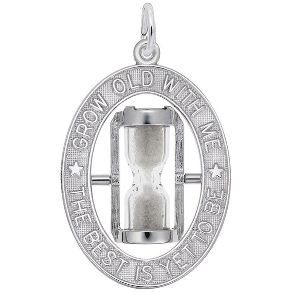 Rembrandt Charms - The Best is Yet to Be Hourglass Charm - 8345 Rembrandt Charms Charm Birmingham Jewelry 