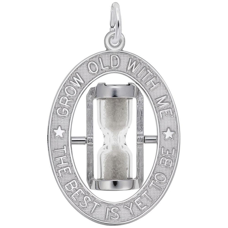 Rembrandt Charms - The Best is Yet to Be Hourglass Charm - 8345 Rembrandt Charms Charm Birmingham Jewelry 