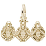 Rembrandt Charms - Three Monkeys Charm - 8205 Rembrandt Charms Charm Birmingham Jewelry 