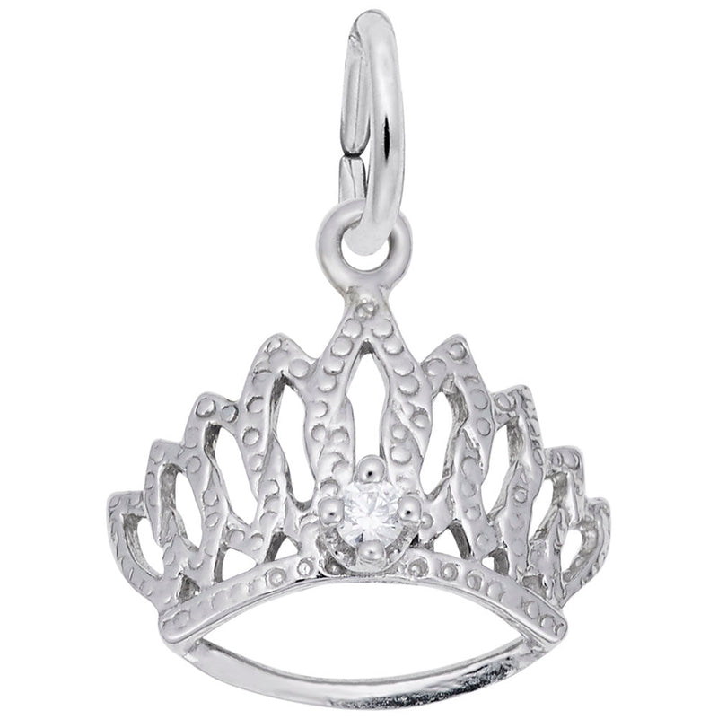 Rembrandt Charms - Tiara With April Stone - 1548-004 Rembrandt Charms Charm Birmingham Jewelry 