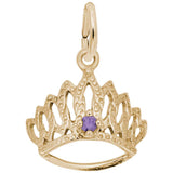 Rembrandt Charms - Tiara With February Stone - 1548-002 Rembrandt Charms Charm Birmingham Jewelry 