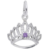 Rembrandt Charms - Tiara With February Stone - 1548-002 Rembrandt Charms Charm Birmingham Jewelry 