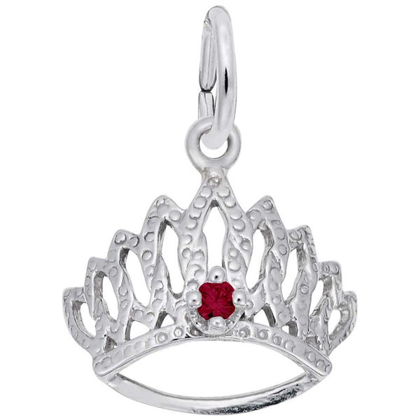 Rembrandt Charms - Tiara With January Stone - 1548-001 Rembrandt Charms Charm Birmingham Jewelry 