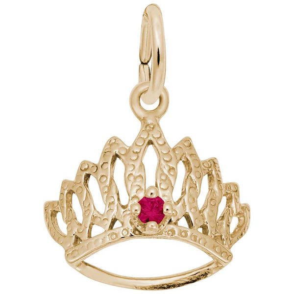 Rembrandt Charms - Tiara With July Stone - 1548-007 Rembrandt Charms Charm Birmingham Jewelry 