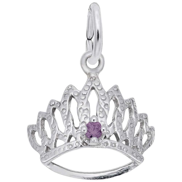 Rembrandt Charms - Tiara With June Stone - 1548-006 Rembrandt Charms Charm Birmingham Jewelry 