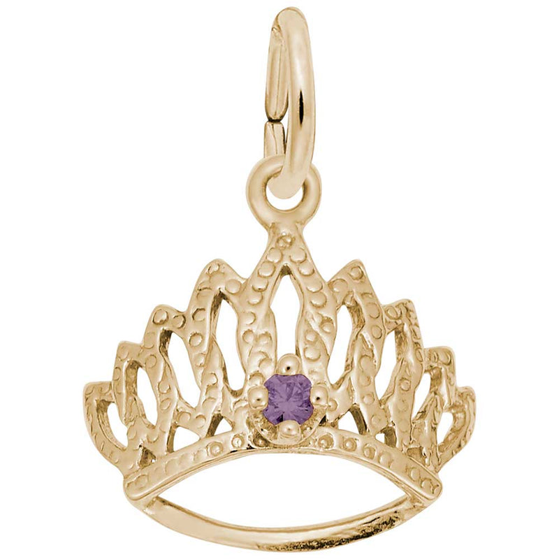 Rembrandt Charms - Tiara With June Stone - 1548-006 Rembrandt Charms Charm Birmingham Jewelry 