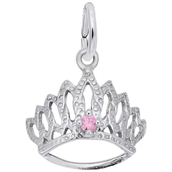 Rembrandt Charms - Tiara With October Stone - 1548-010 Rembrandt Charms Charm Birmingham Jewelry 