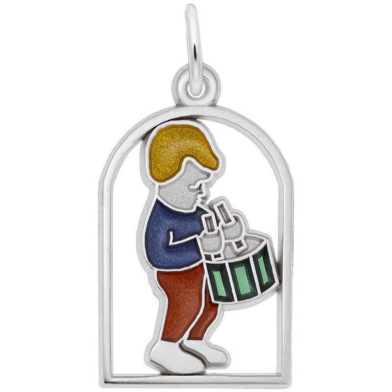 Rembrandt Charms - Twelve Drummers Drumming Charm - 3912 Rembrandt Charms Charm Birmingham Jewelry 