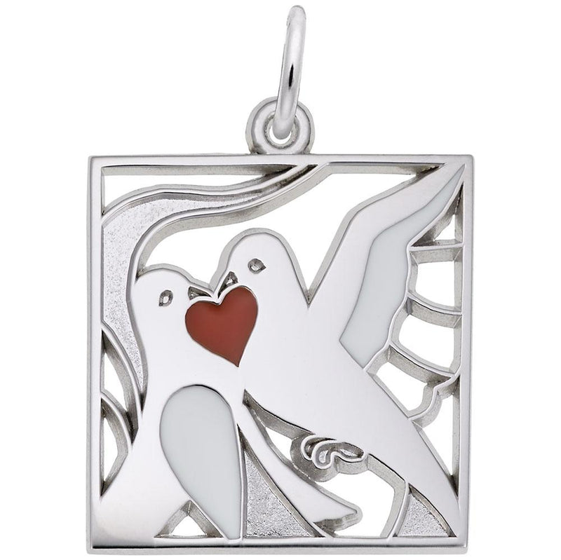 Rembrandt Charms - Two Turtle Doves Charm - 3902 Rembrandt Charms Charm Birmingham Jewelry 