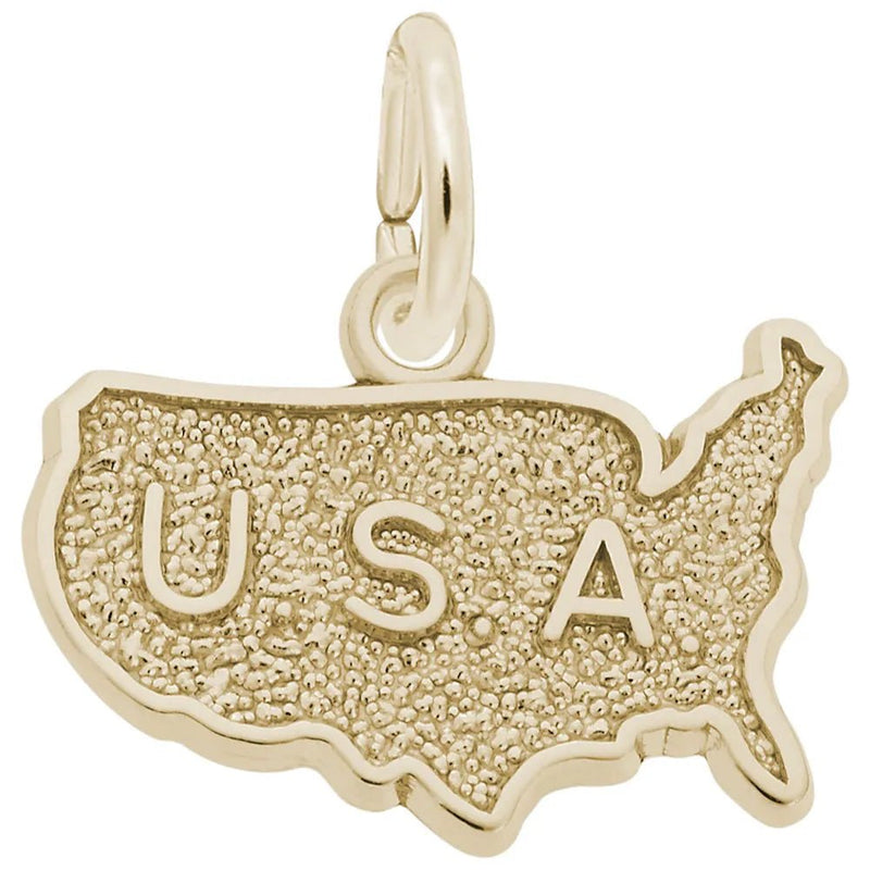Rembrandt Charms - U.S.A Map Charm - 2351 Rembrandt Charms Charm Birmingham Jewelry 