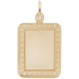 Rembrandt Charms - Vertical Rectangle Scroll Photoart Charm - 8614 Rembrandt Charms Charm Birmingham Jewelry 