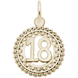 Rembrandt Charms - Victory Number Eighteen Charm - 2895-018 Rembrandt Charms Charm Birmingham Jewelry 