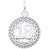 Rembrandt Charms - Victory Number Eighteen Charm - 2895-018 Rembrandt Charms Charm Birmingham Jewelry 