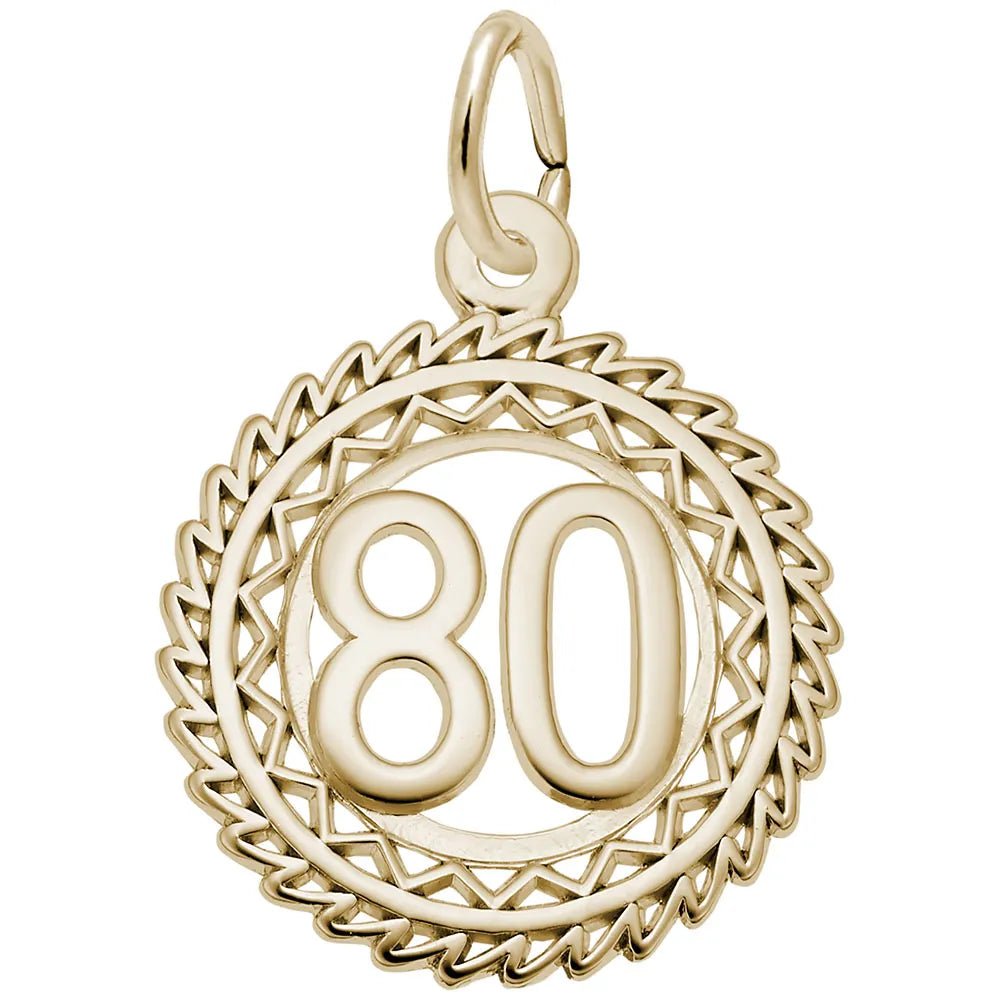 Rembrandt Charms - Victory Number Eighty Charm - 2895-080 Rembrandt Charms Charm Birmingham Jewelry 