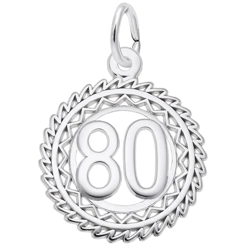 Rembrandt Charms - Victory Number Eighty Charm - 2895-080 Rembrandt Charms Charm Birmingham Jewelry 