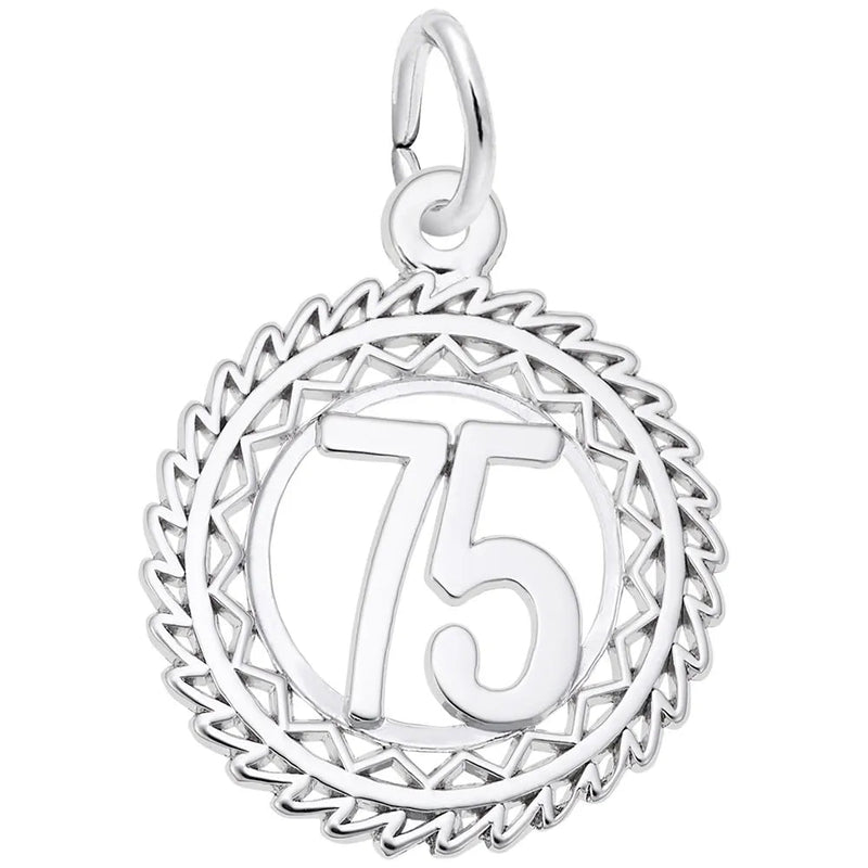 Rembrandt Charms - Victory Number Seventy Five Charm - 2895-075 Rembrandt Charms Charm Birmingham Jewelry 