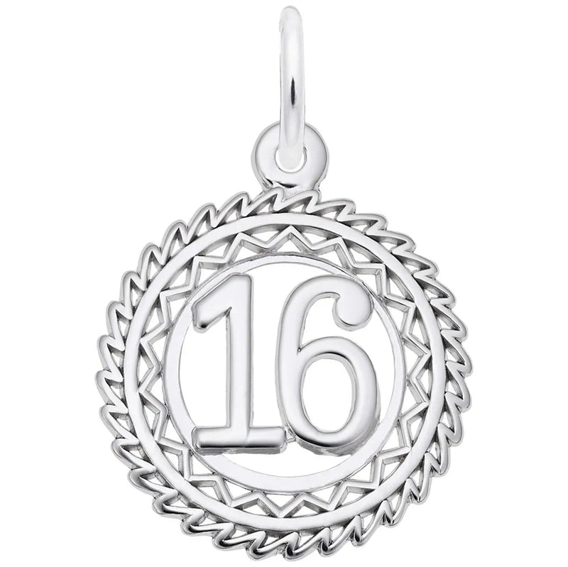 Rembrandt Charms - Victory Number Sixteen Charm - 2895-016 Rembrandt Charms Charm Birmingham Jewelry 