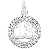 Rembrandt Charms - Victory Number Thirteen Charm - 2895-013 Rembrandt Charms Charm Birmingham Jewelry 