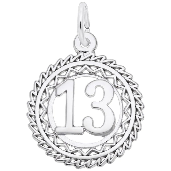 Rembrandt Charms - Victory Number Thirteen Charm - 2895-013 Rembrandt Charms Charm Birmingham Jewelry 