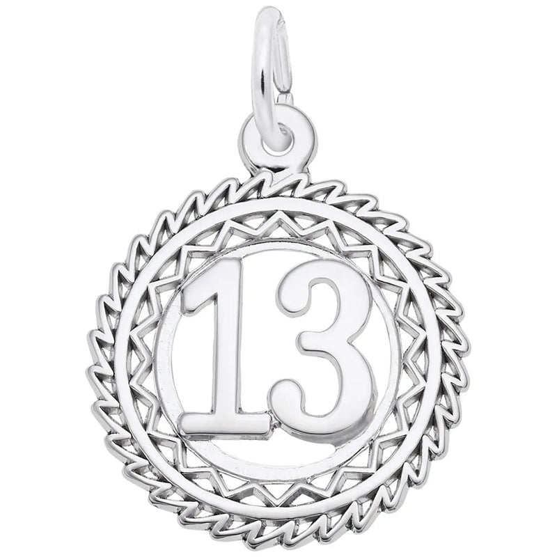 Rembrandt Charms - Victory Number Thirteen Charm - 2895-013 Rembrandt Charms Charm Birmingham Jewelry 