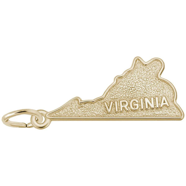 Rembrandt Charms - Rembrandt Charms - Virginia Map Charm - 3133 - Birmingham Jewelry