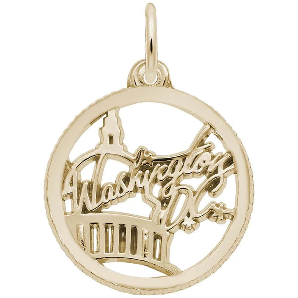 Rembrandt Charms - Washington DC Disc Charm - 6374 Rembrandt Charms Charm Birmingham Jewelry 