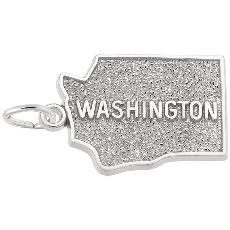 Rembrandt Charms - Rembrandt Charms - Washington Map Charm - 3132 - Birmingham Jewelry