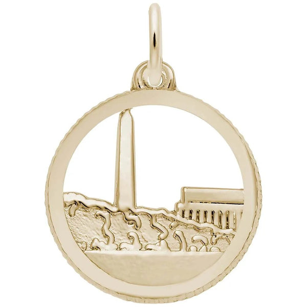 Rembrandt Charms - Washington Monument Open Disc Charm - 6378 Rembrandt Charms Charm Birmingham Jewelry 