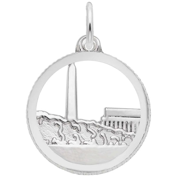 Rembrandt Charms - Washington Monument Open Disc Charm - 6378 Rembrandt Charms Charm Birmingham Jewelry 