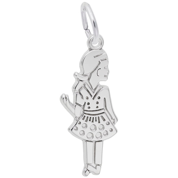 Rembrandt Charms - Waving Girl Charm - 0352 Rembrandt Charms Charm Birmingham Jewelry 