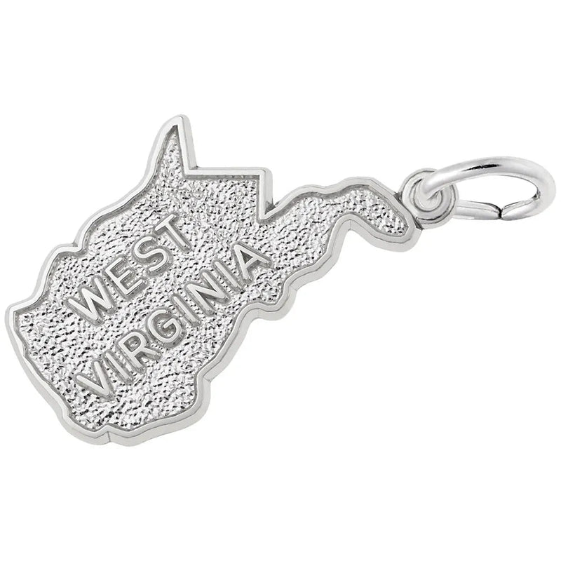 Rembrandt Charms - Rembrandt Charms - West Virginia Map Charm - 3609 - Birmingham Jewelry