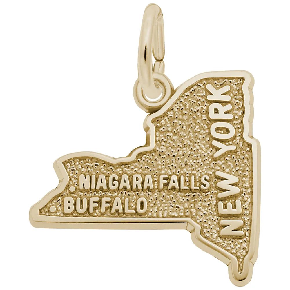 Rembrandt Charms - Western New York Map Charm - 2451 Rembrandt Charms Charm Birmingham Jewelry 