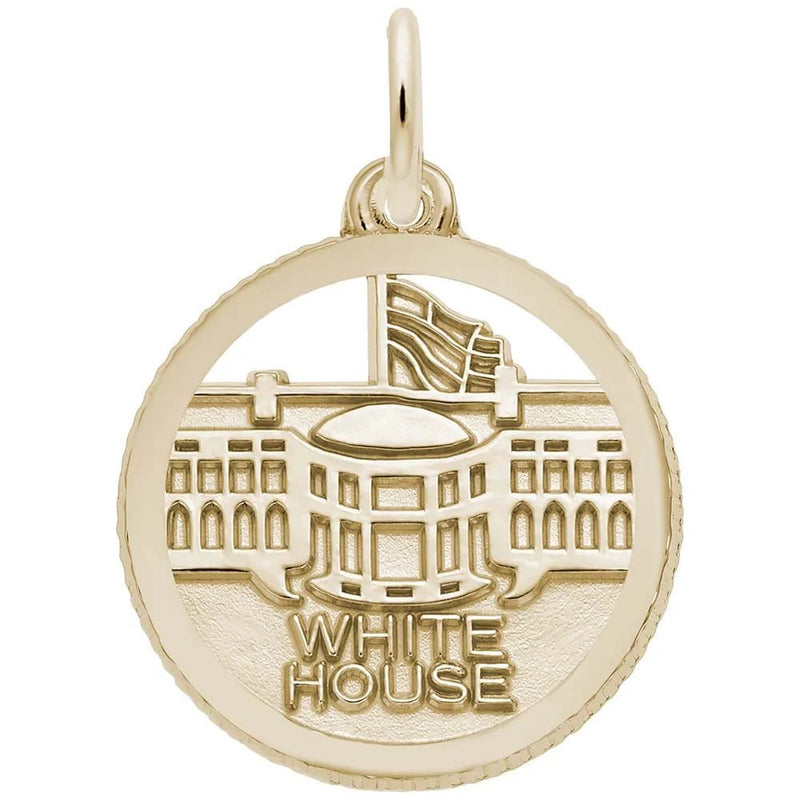 Rembrandt Charms - White House Disc Charm - 6376 Rembrandt Charms Charm Birmingham Jewelry 
