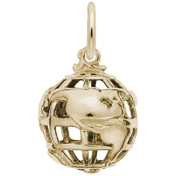 Rembrandt Charms - World Globe Charm - 8281 Rembrandt Charms Charm Birmingham Jewelry 