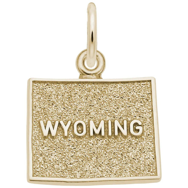 Rembrandt Charms - Wyoming Map Charm - 3607 Rembrandt Charms Charm Birmingham Jewelry 