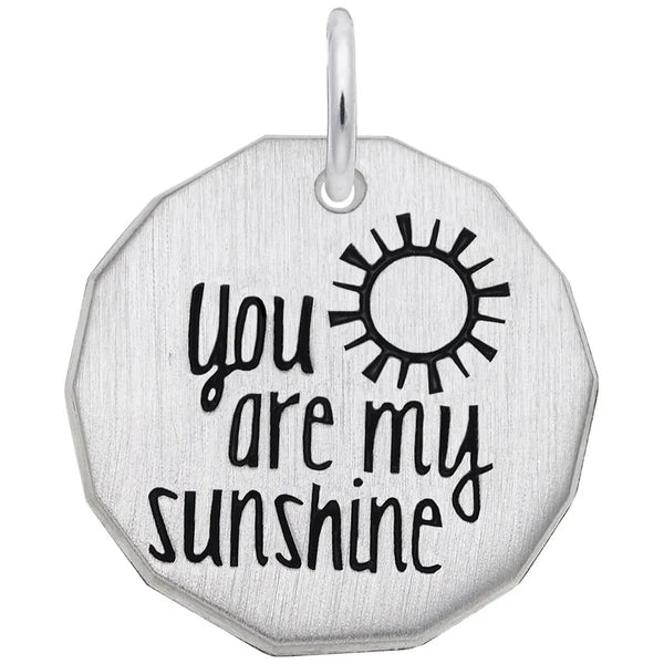 Rembrandt Charms - You Are My Sunshine Tag Charm - 1626 Rembrandt Charms Charm Birmingham Jewelry 