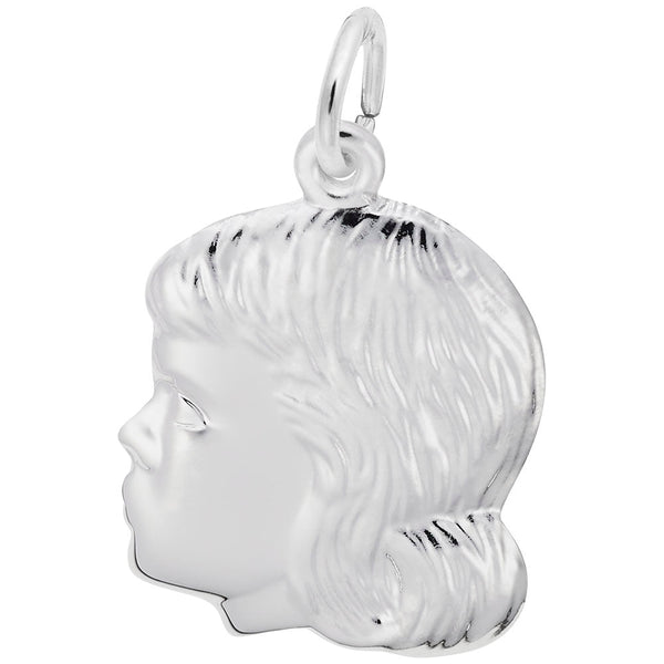 Rembrandt Charms - Young Girl’s Head Charm - 0512 Rembrandt Charms Charm Birmingham Jewelry 