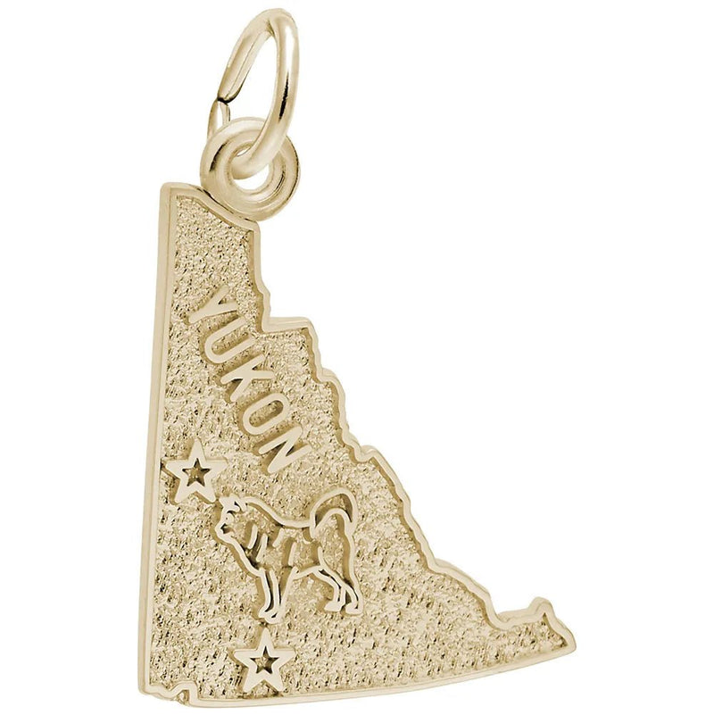 Rembrandt Charms - Yukon Map Charm - 3853 Rembrandt Charms Charm Birmingham Jewelry 