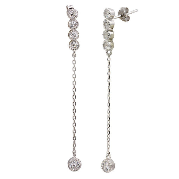 Dangling CZ Earrings Silver Jewelry Silver Earrings Birmingham Jewelry 