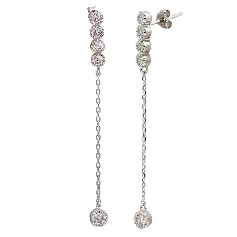 Dangling CZ Earrings Silver Jewelry Silver Earrings Birmingham Jewelry 