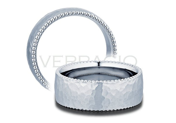 MV-8N02HM VERRAGIO Men's Wedding Band Birmingham Jewelry Verragio Jewelry | White Gold Wedding Band MV-8N02HM