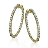 ZEGHANI - ZE220 Monte Carlo ZEGHANI Hoop Earrings Birmingham Jewelry 